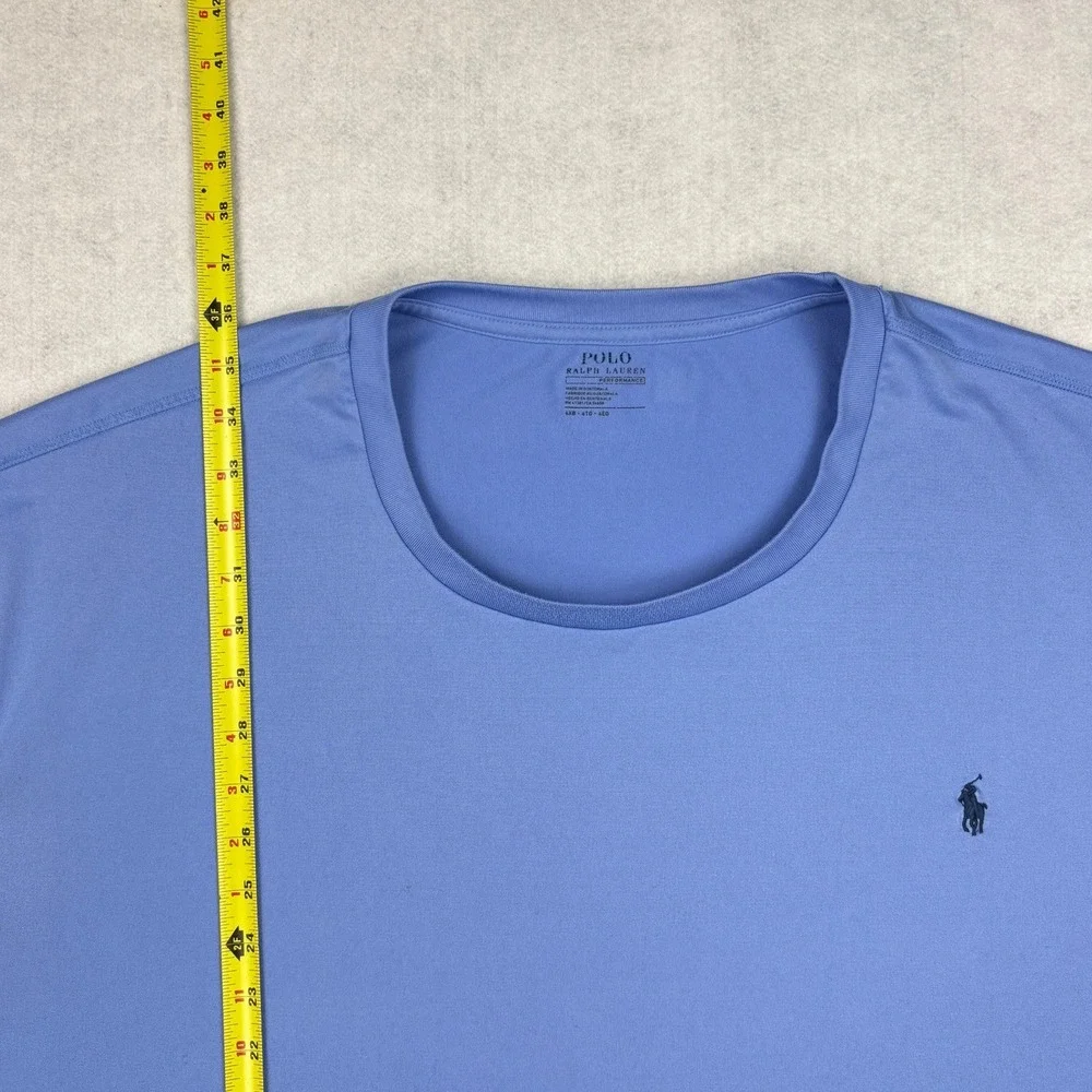 Polo Ralph Lauren Shirt Mens 6XB Blue Performance Short Sleeve Tee Big and Tall